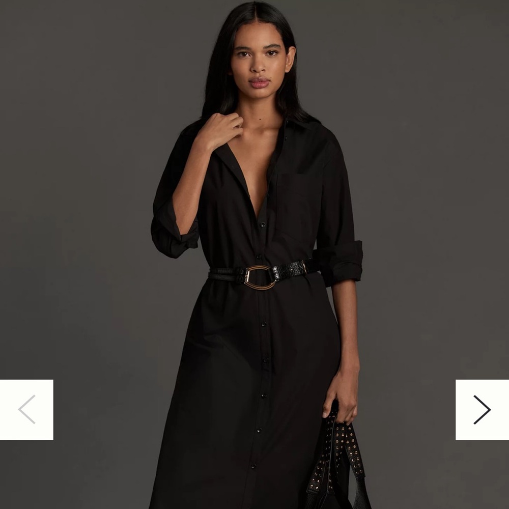 The Soren Long-Sleeve Shirt Dress by Maeve Size Small